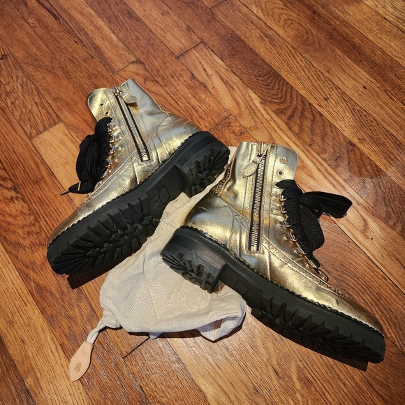 The Office of Angela Scott Mr. Bernard combat boot gold 39.5/US9.5 - Picture 4 of 7